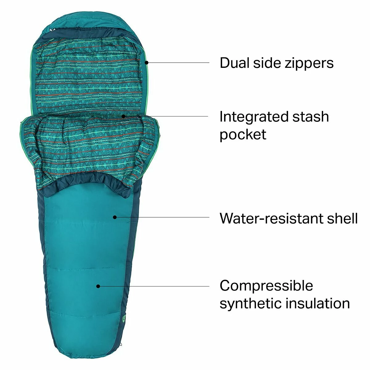 Cheapest ✔️ Marmot Trestles 30 Sleeping Bag: 30F Synthetic Kids' 🔥 6 Cheapest ✔️ Marmot Trestles 30 Sleeping Bag: 30F Synthetic Kids' 🔥 - Image 6